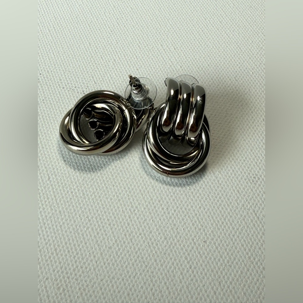 Chunky hoop earrings High-quality Silver plated - Picture 9 of 10